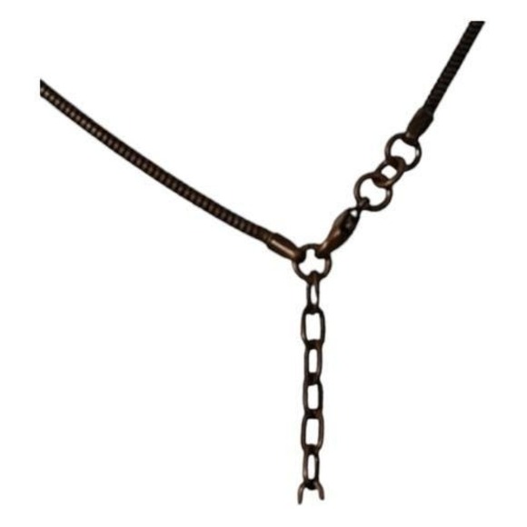 Vintage Marjorie Baer SF Modernist Necklace Silver Tone Metal Pendant Link Chain - Picture 3 of 4